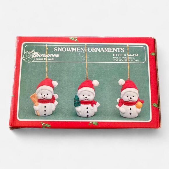 Vintage House of Lloyd "Christmas Around the World" Snowmen Ornament Set - Picture 2 of 3